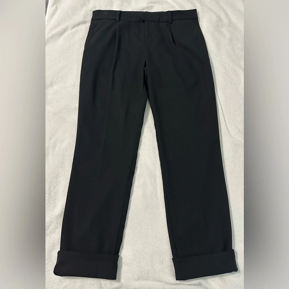 Free People Women's Pleated and Cuffed Dress Pant - Size 6